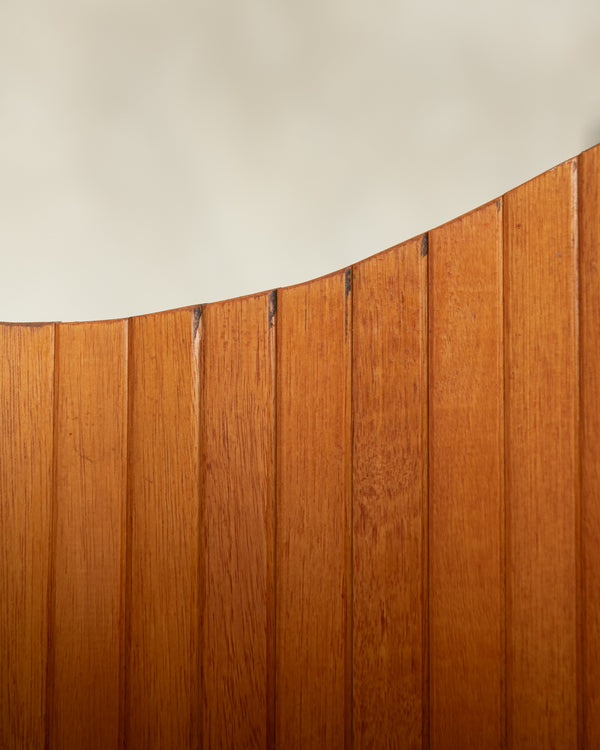 French Art Deco Pine Tambour Room Divider by Jomain Baumann, 1930s