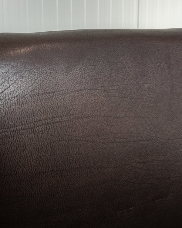 Mid Century Brown Leather Sofa DS-47 by De Sede, 1970s