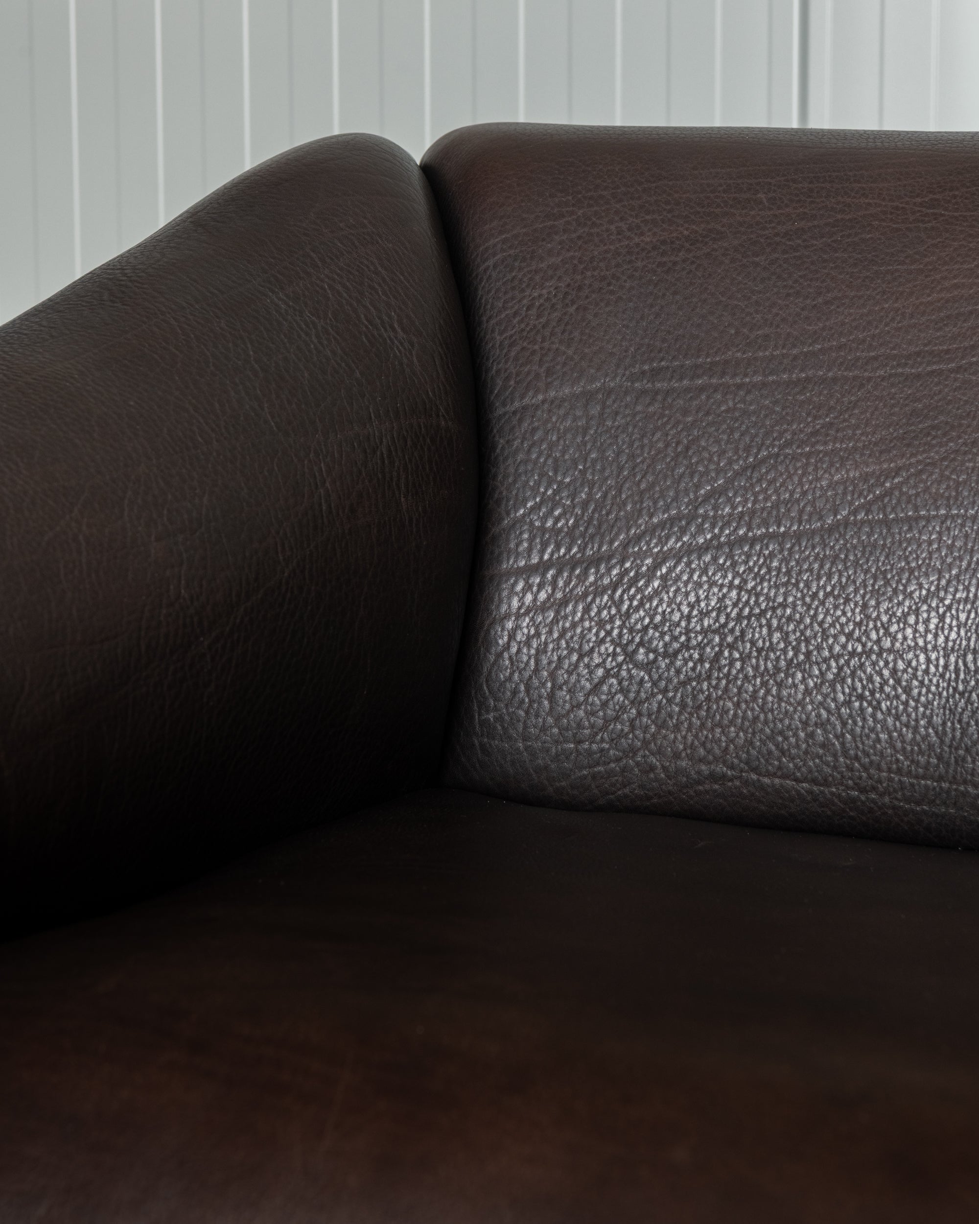 Mid Century Brown Leather Sofa DS-47 by De Sede, 1970s