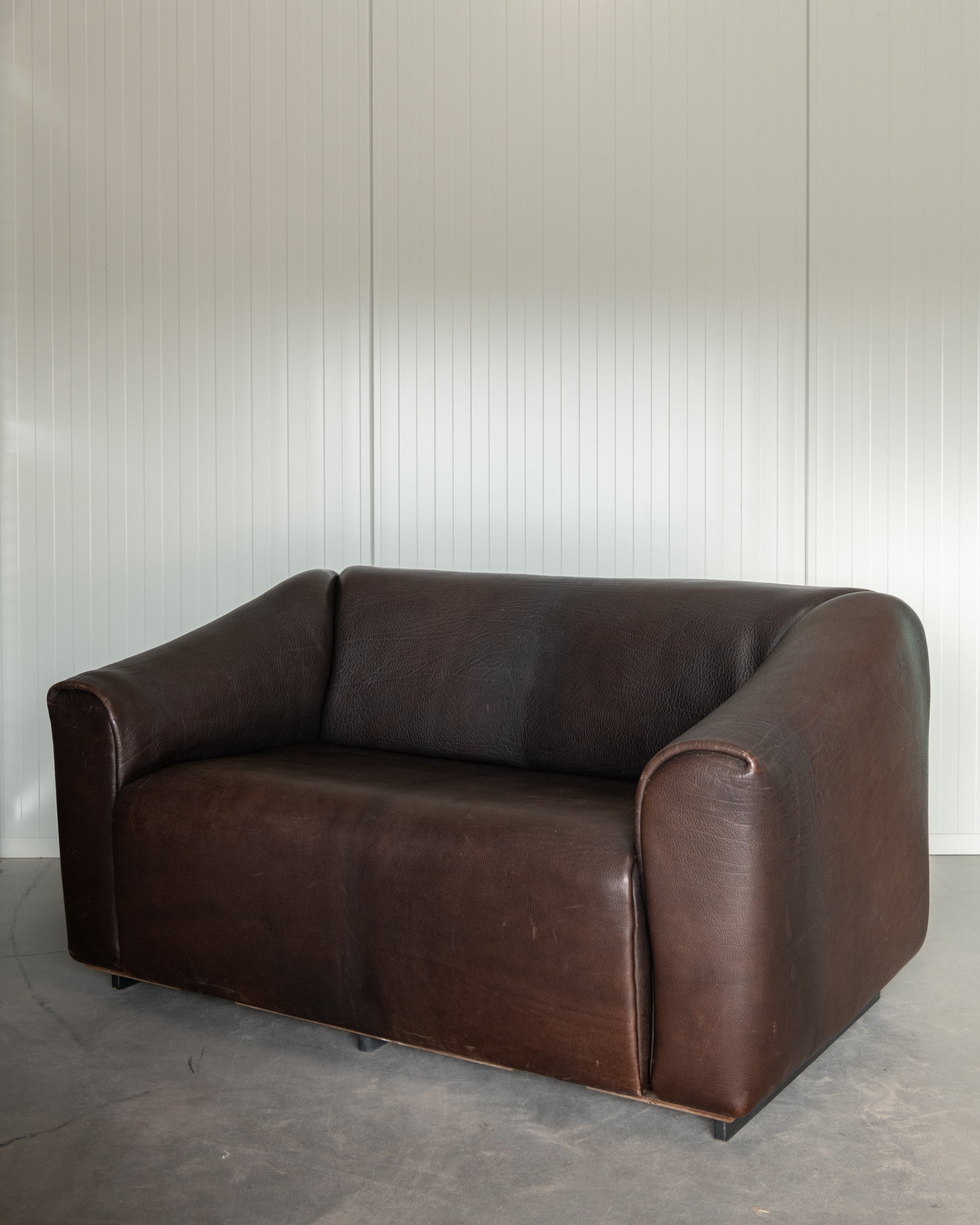 Mid Century Brown Leather Sofa DS-47 by De Sede, 1970s