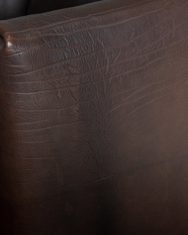 Mid Century Brown Leather Sofa DS-47 by De Sede, 1970s