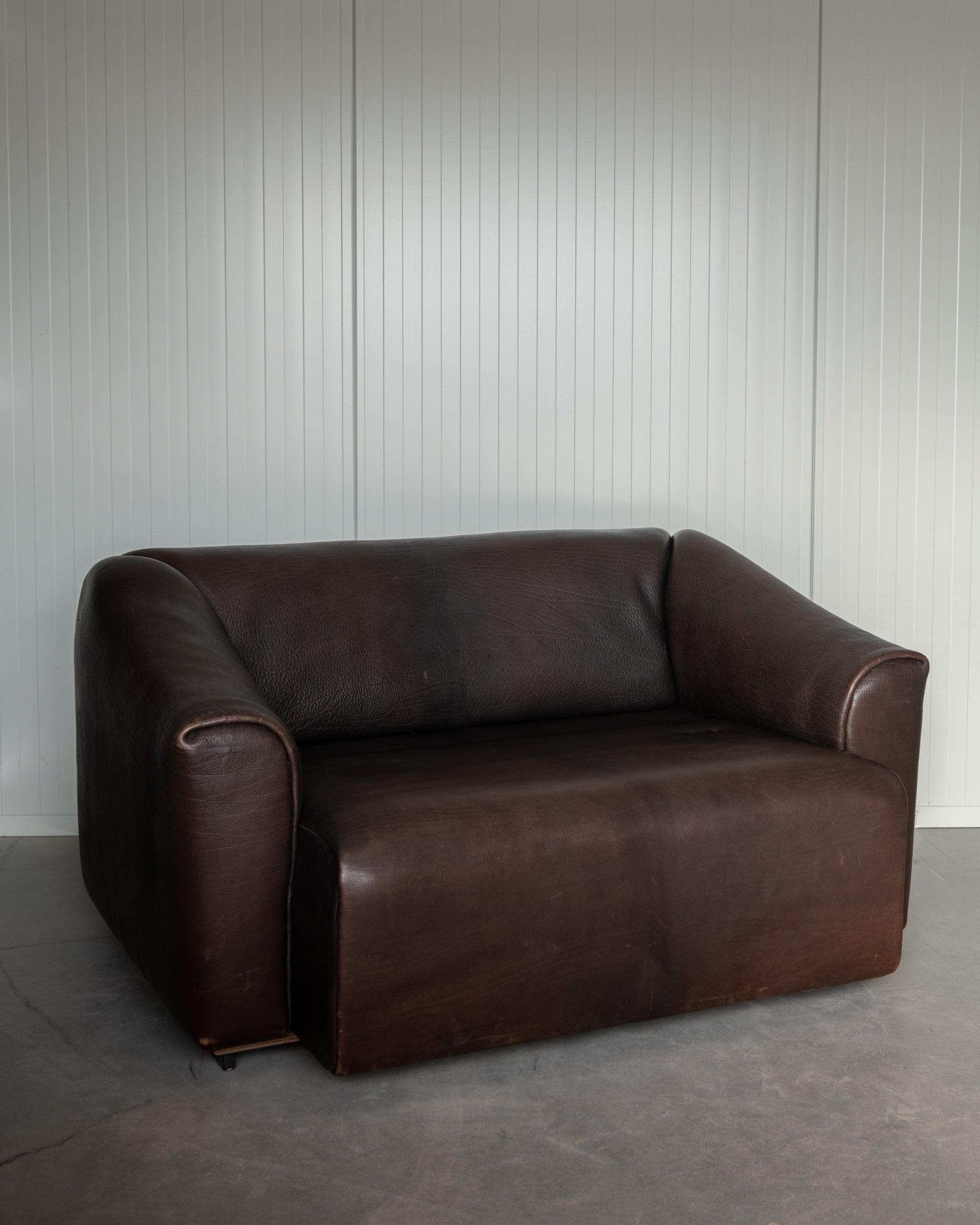Mid Century Brown Leather Sofa DS-47 by De Sede, 1970s