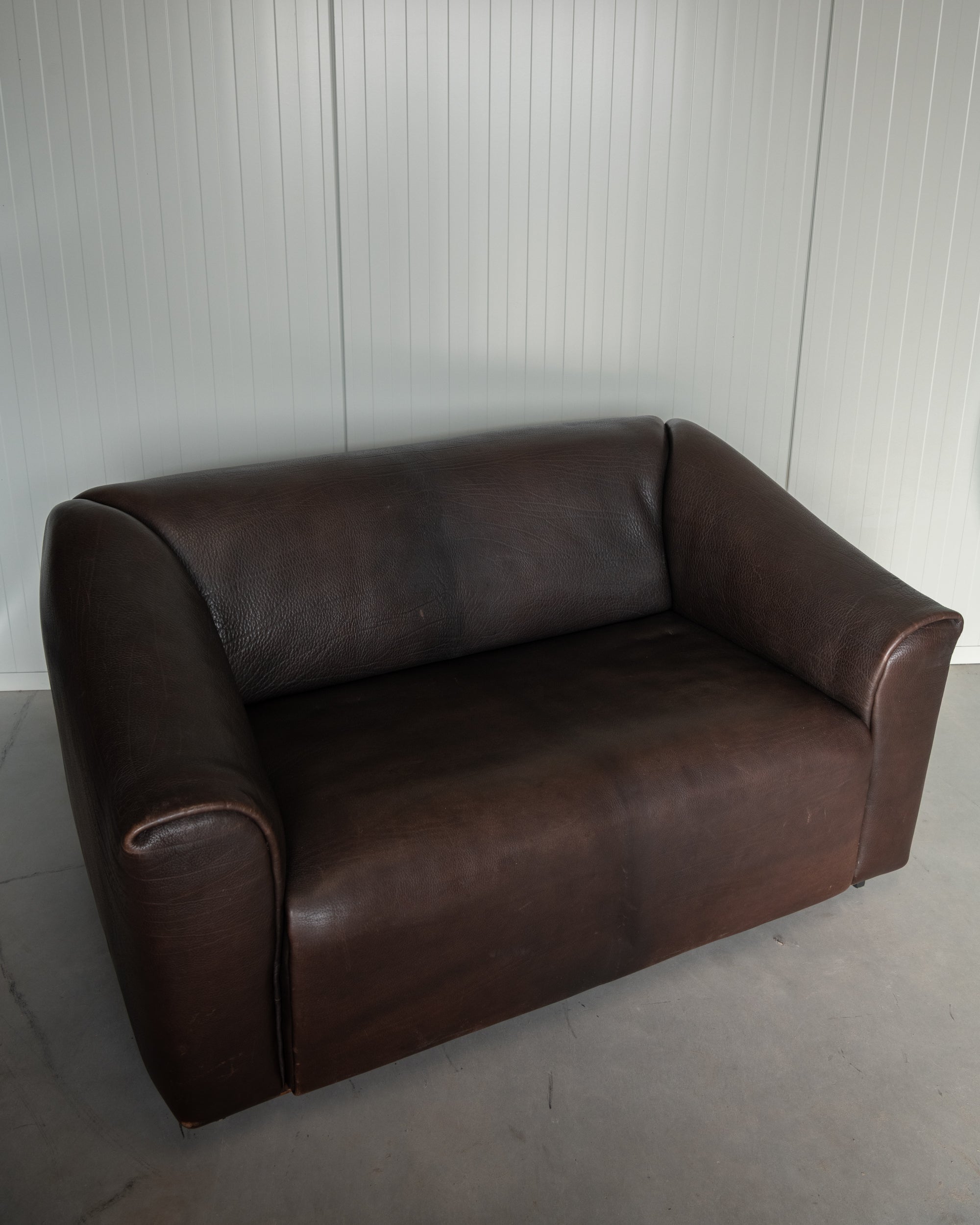 Mid Century Brown Leather Sofa DS-47 by De Sede, 1970s