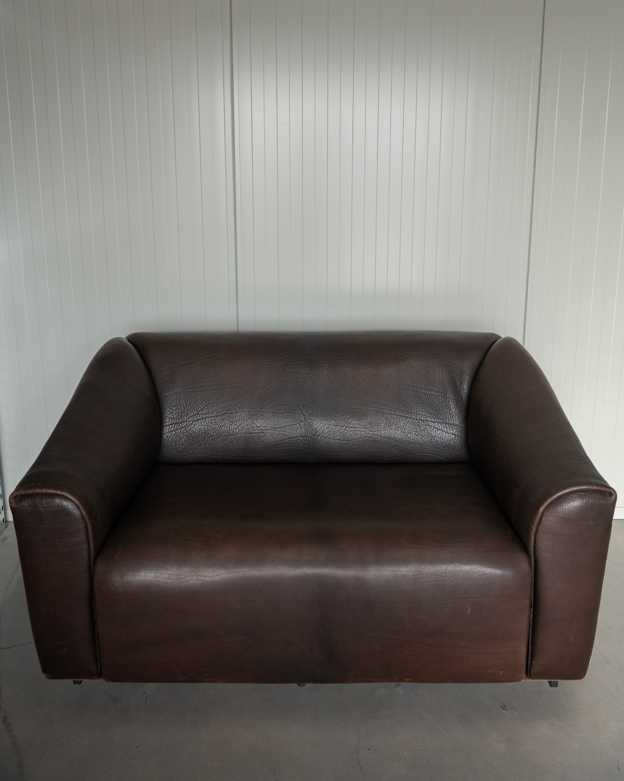 Mid Century Brown Leather Sofa DS-47 by De Sede, 1970s