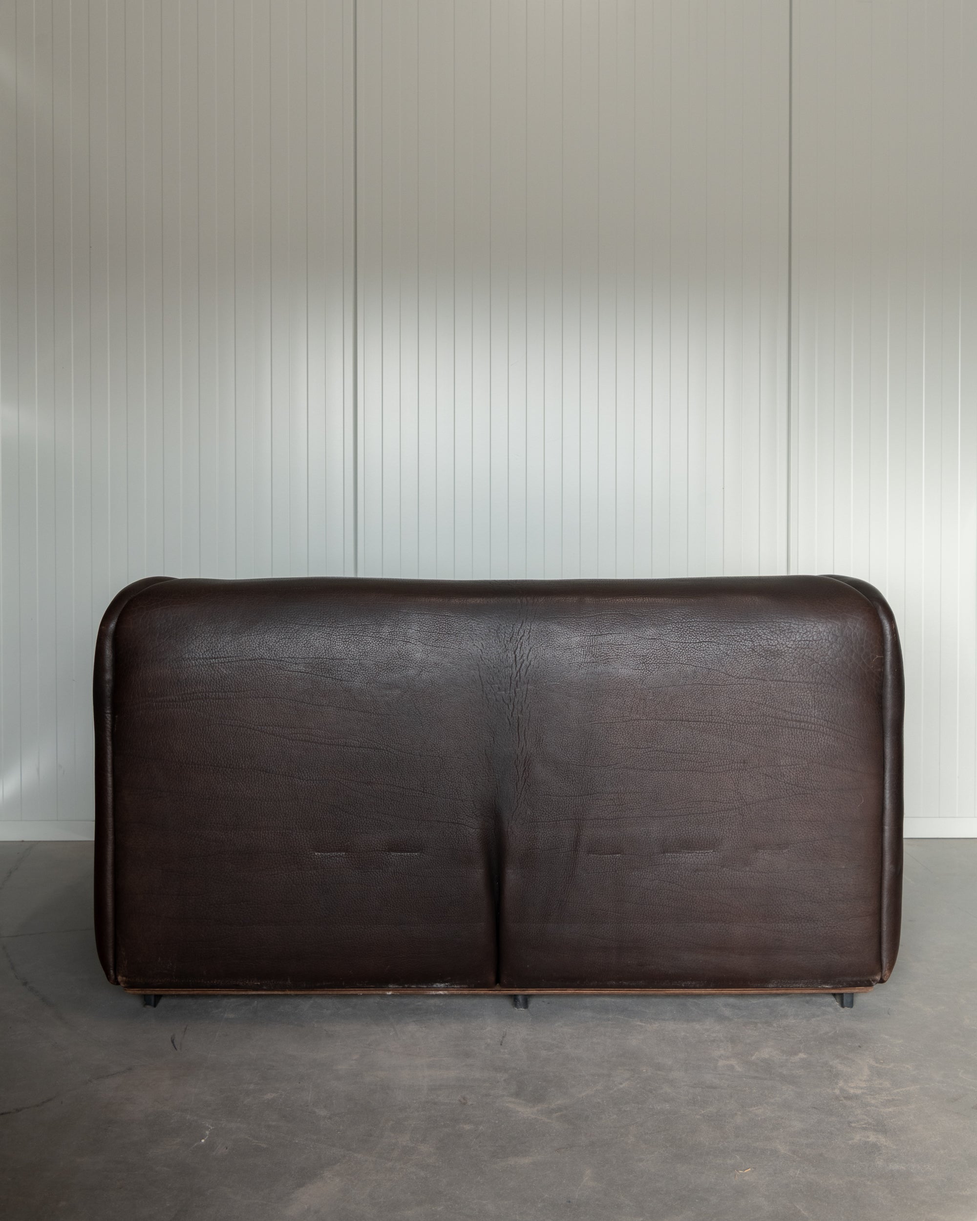 Mid Century Brown Leather Sofa DS-47 by De Sede, 1970s