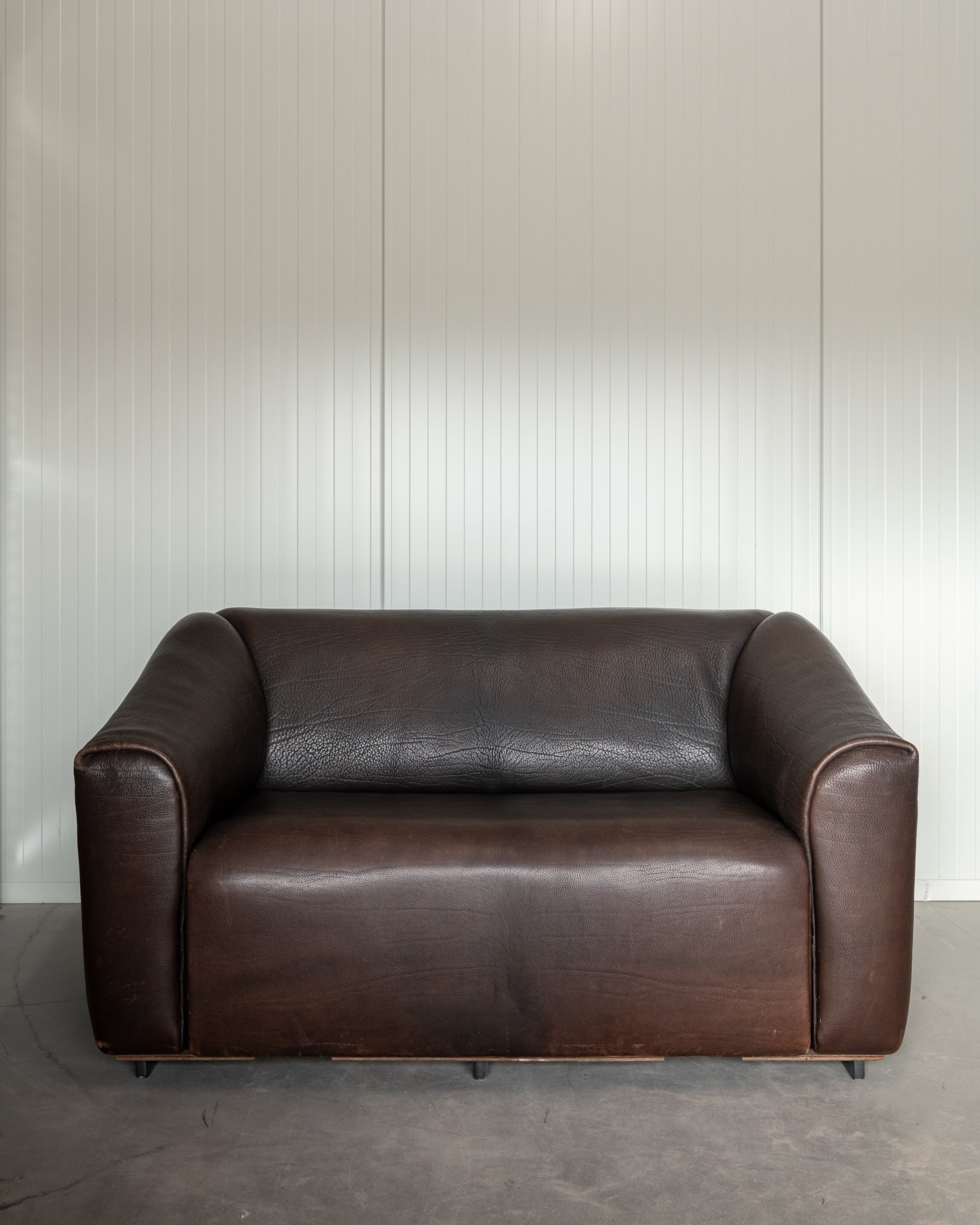 Mid Century Brown Leather Sofa DS-47 by De Sede, 1970s