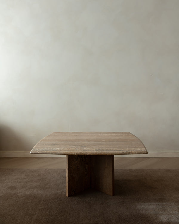 Vintage Italian Travertine Coffee Table, 1970s