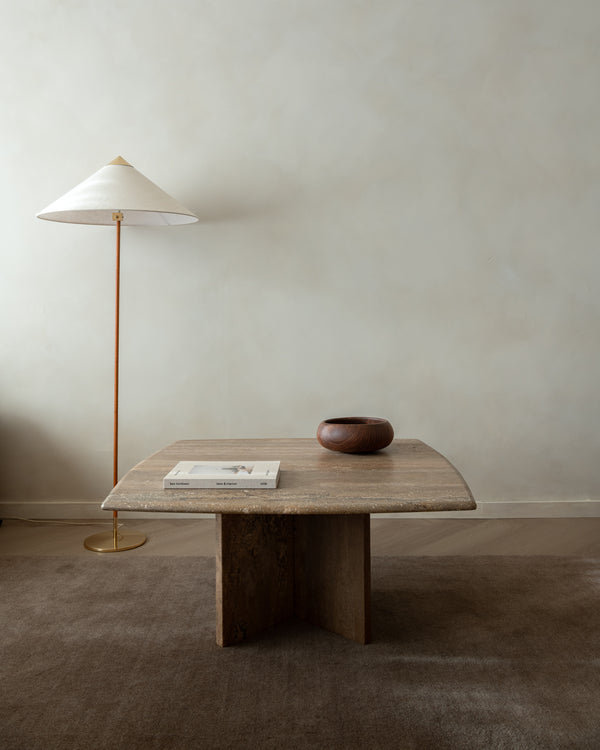 Vintage Italian Travertine Coffee Table, 1970s