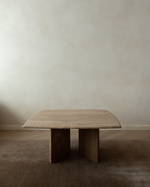Vintage Italian Travertine Coffee Table, 1970s