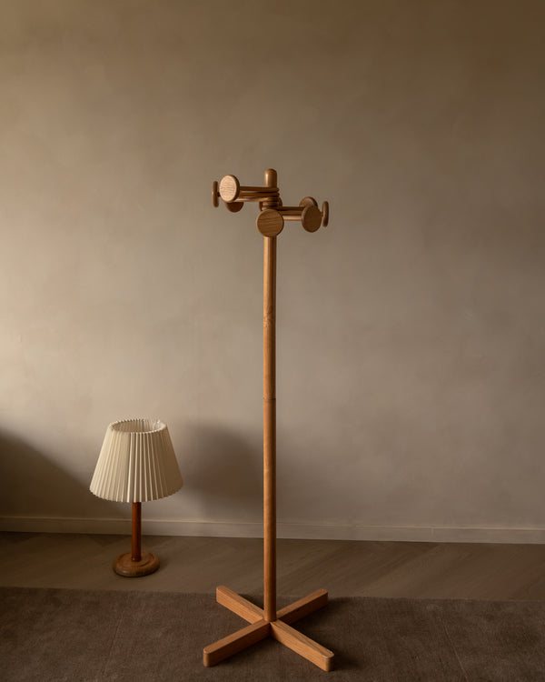 Vintage Mid Century Wooden Coat Rack by Hank Loewenstein, Italy, 1970s