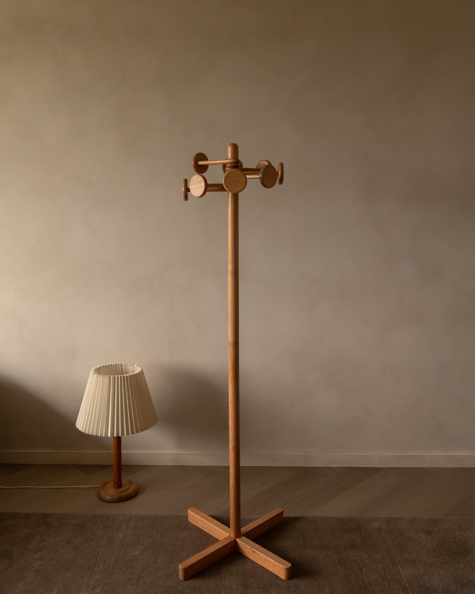 Vintage Mid Century Wooden Coat Rack by Hank Loewenstein, Italy, 1970s