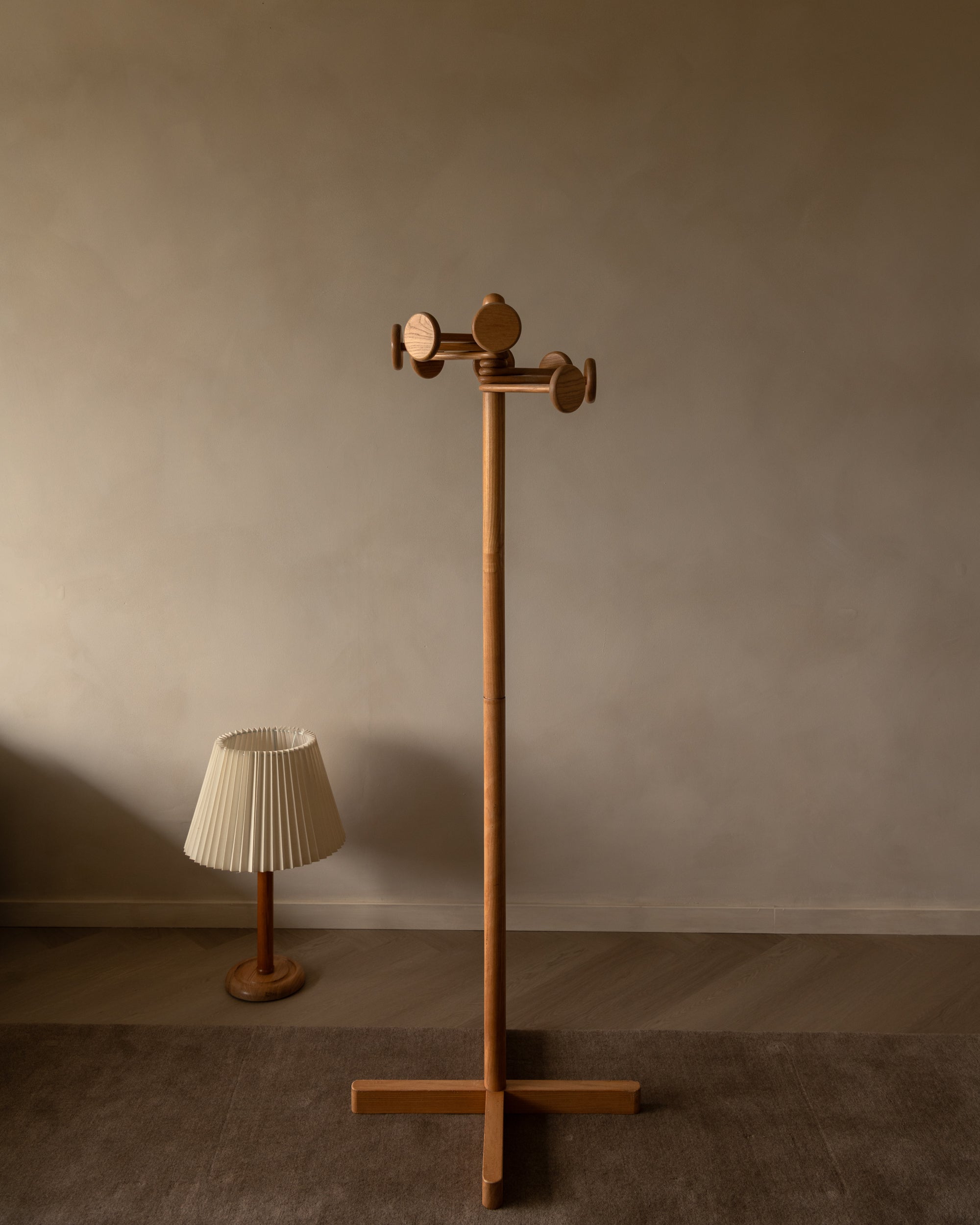 Vintage Mid Century Wooden Coat Rack by Hank Loewenstein, Italy, 1970s